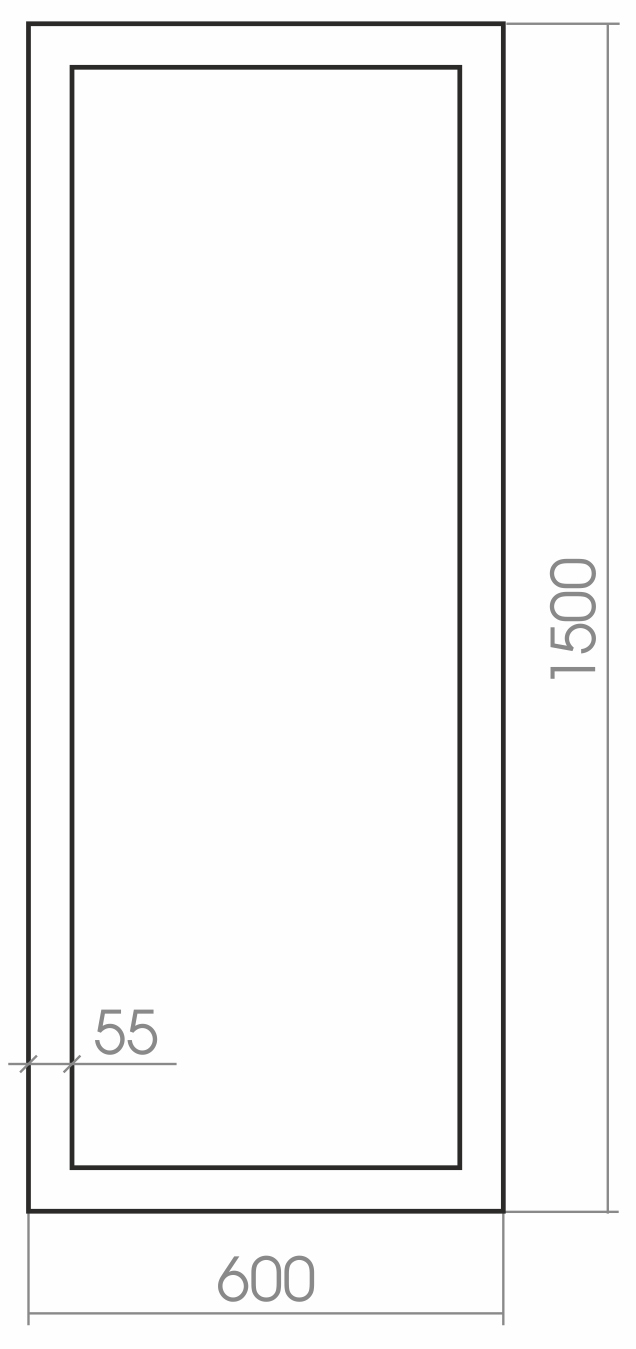 Зеркало Azario Монреаль 600х1500, напольное, дуб (ФР-00001408) — изображение 5