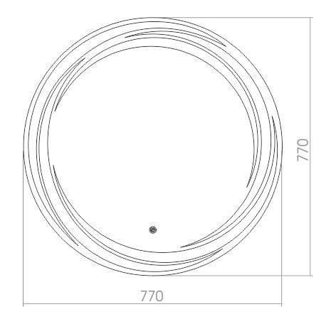 Зеркало AZARIO Милуз D770, LED-подсветка с диммером, сенсорный выключатель (ФР-00000937) — изображение 3