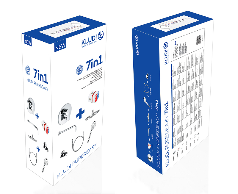 Душевая система Kludi Pure Easy 7 в 1, керамический картридж, хром (376400565) — изображение 7