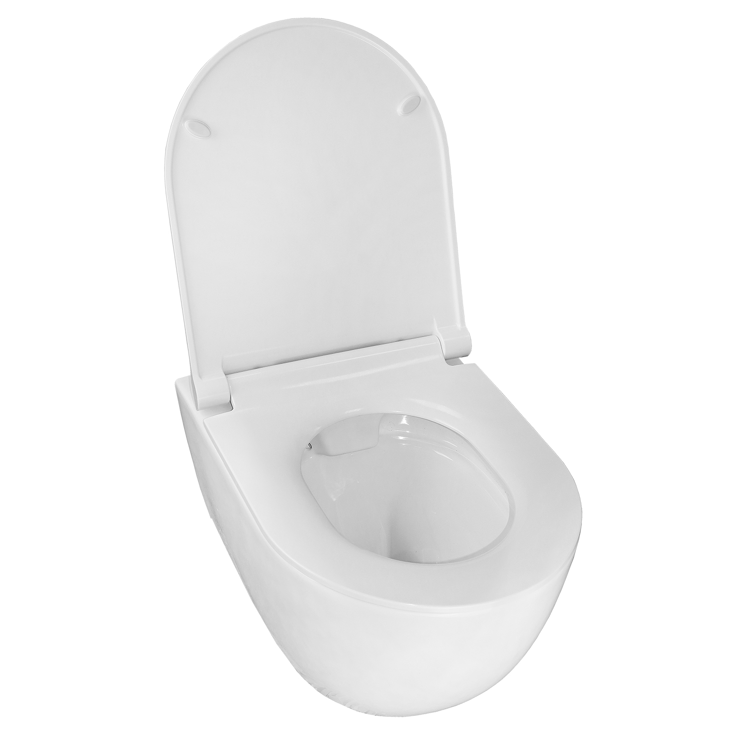 Унитаз подвесной Azario Geno 490х360х360 безободковый, с ультратонким сиденьем микроклифт (AZ2196D) — изображение 3
