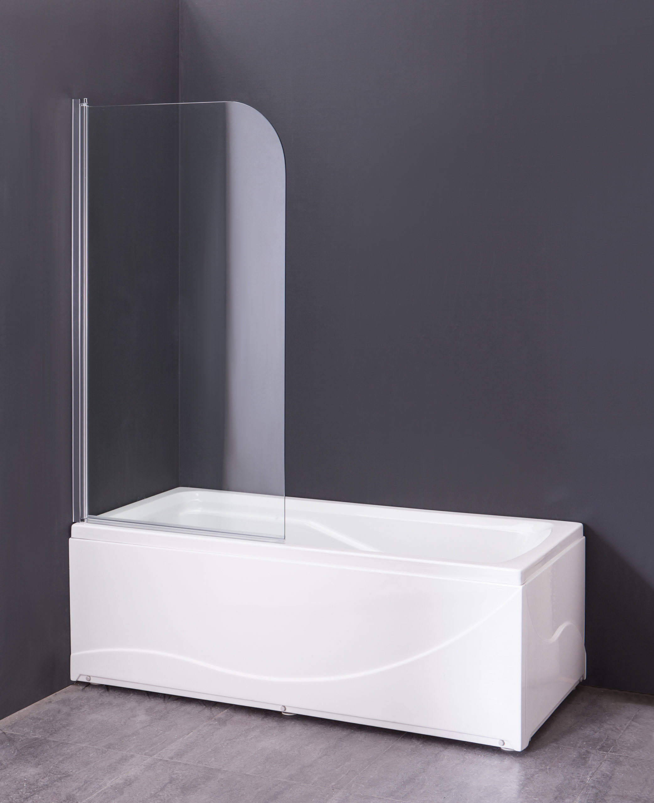 Шторка для ванны Loranto SUNWAY 65х120 цвет профиля хром (CS-F01 120*65) — изображение 2