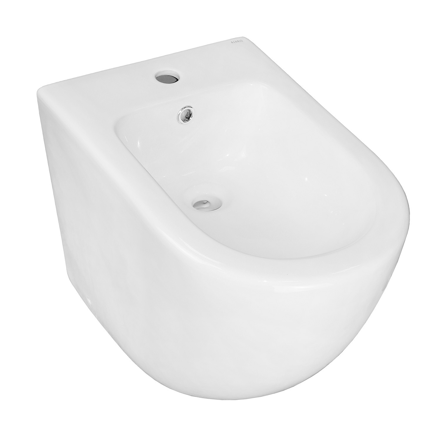 Биде напольное Azario Grado 490х395х150 санфаянс, белый (AZ-2141C) — изображение 2