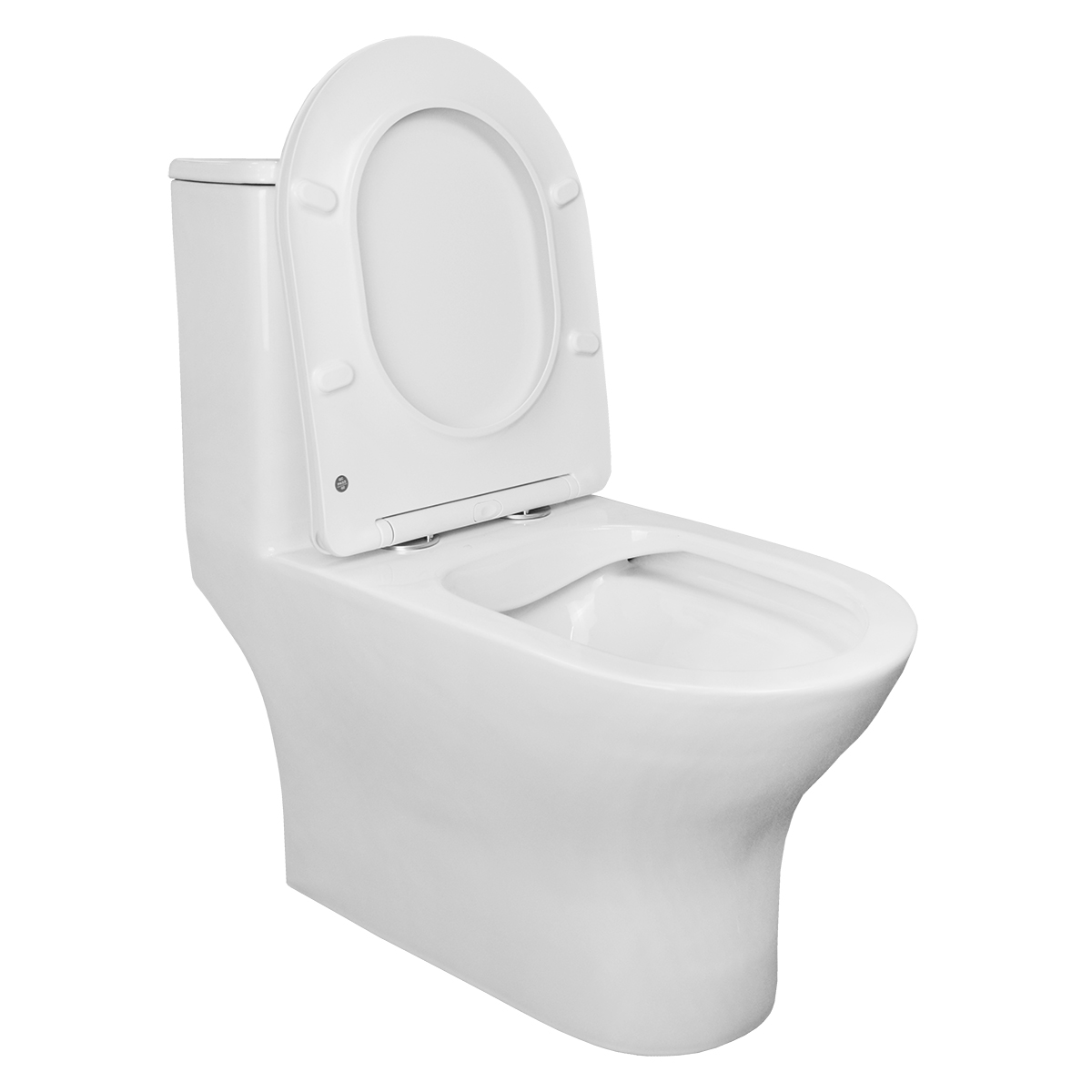 Унитаз-моноблок AZARIO Terni 670x350x760 горизонтальный слив, быстросъемное сиденье микролифт (AZ-8618) — изображение 3