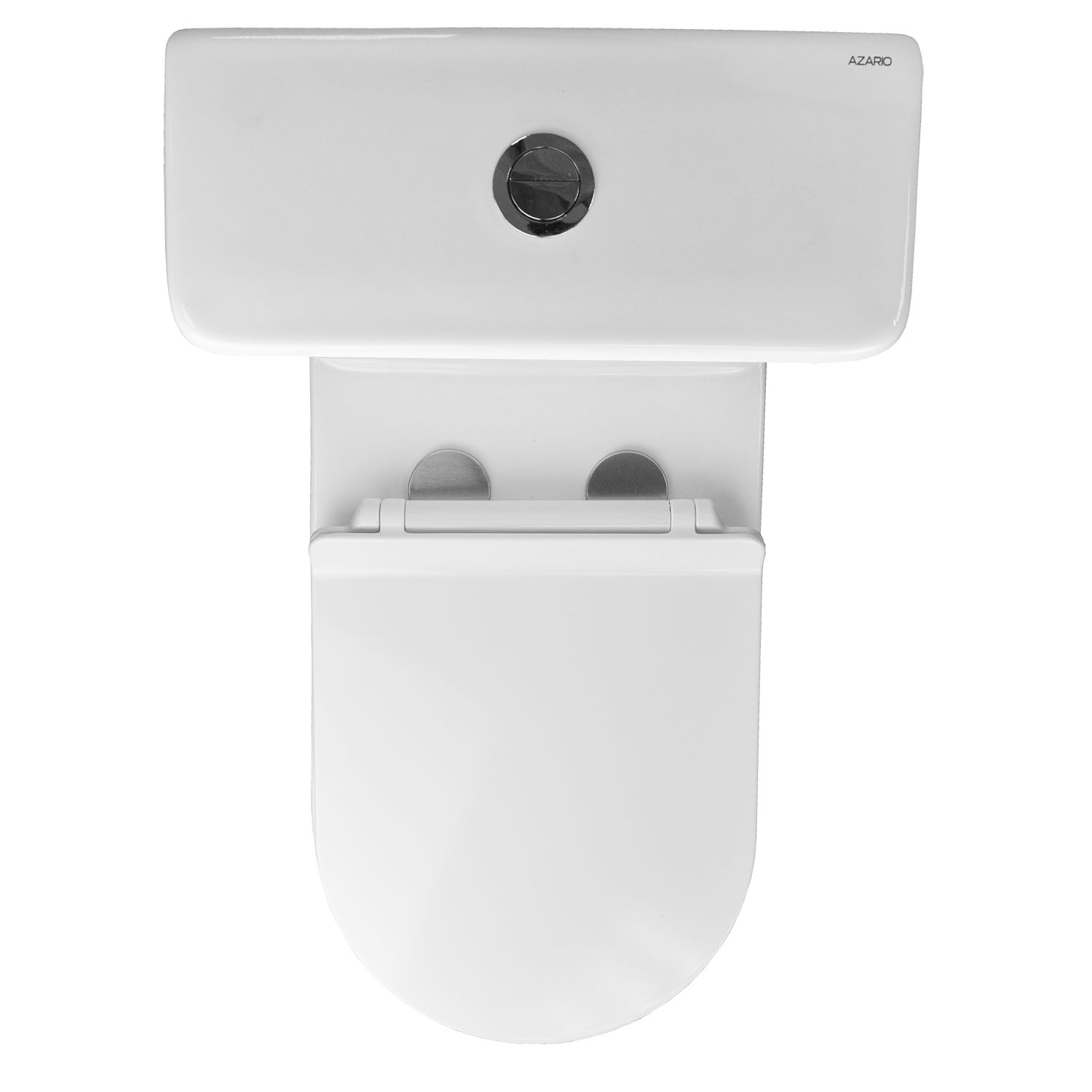Унитаз-компакт AZARIO FRETTA ROUND 650x340x770 напольный, безободковый в комплекте с бачком и сиденьем микролифт (AZ-7121) — изображение 8