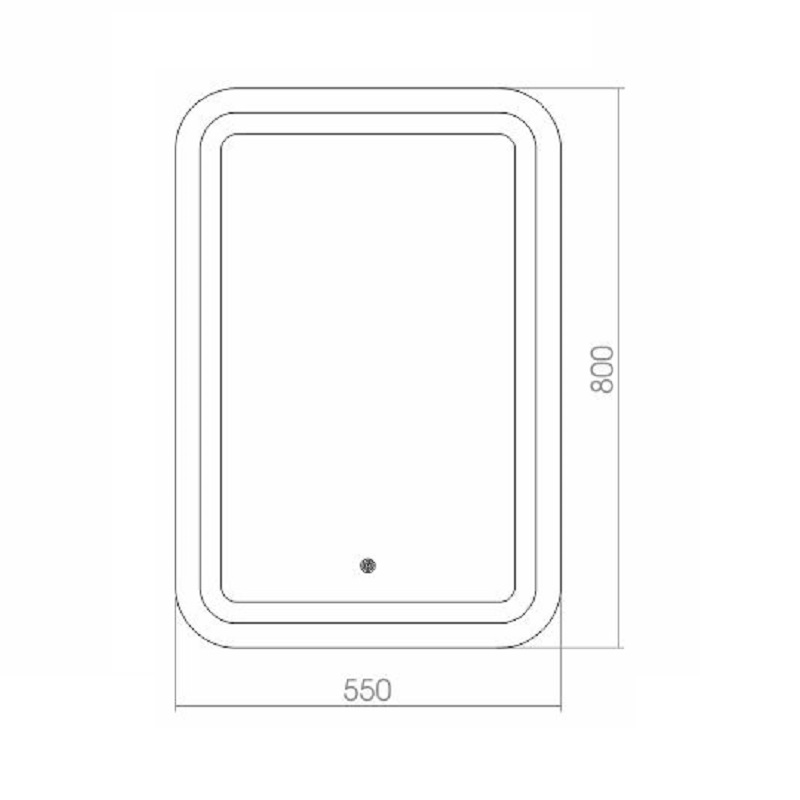 Зеркало AZARIO Мальта 550х800, LED-подсветка с диммером, сенсорный выключатель (ФР-00000941) — изображение 5