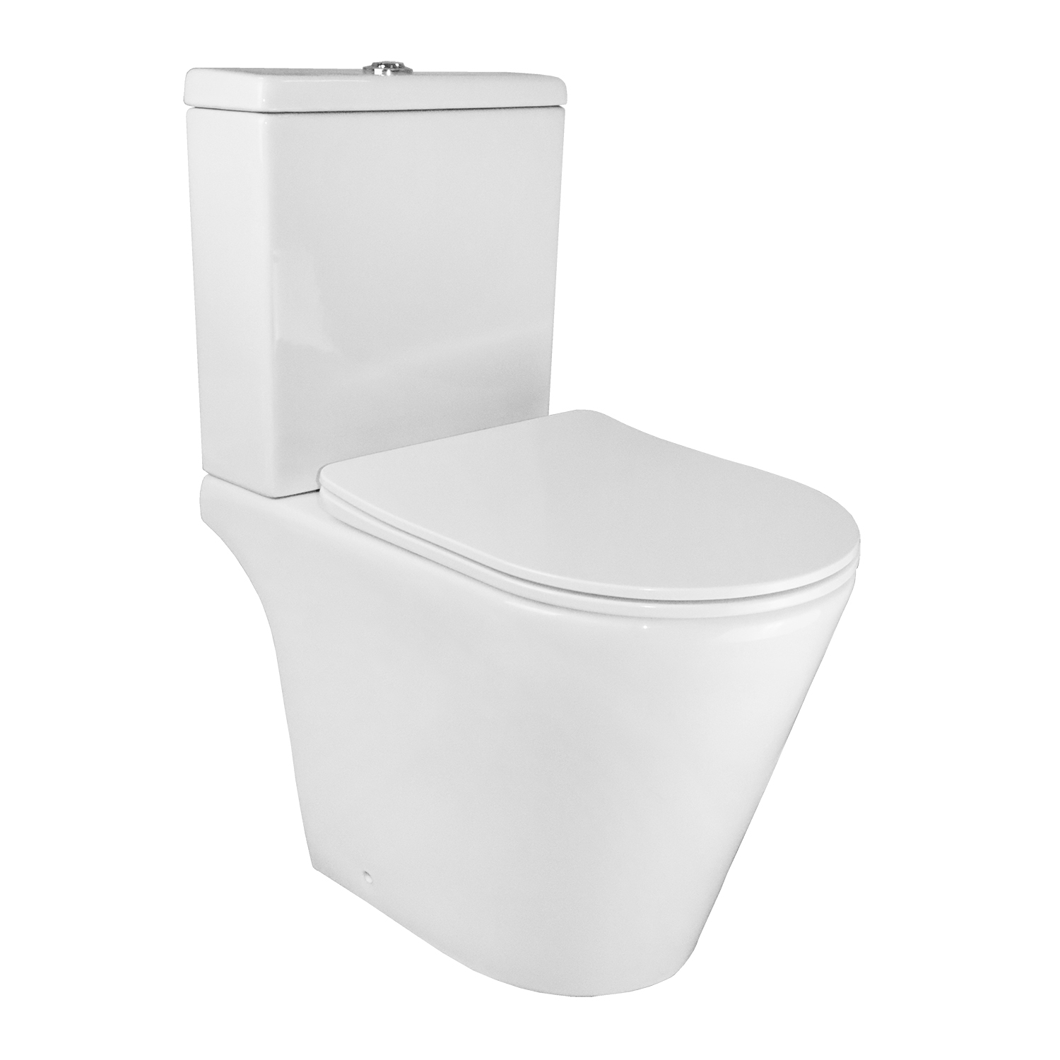 Унитаз-компакт Azario Flin 365х590х790 напольный, безободковый с быстросъемным сиденьем микролифт (AZ-1363C) — изображение 2