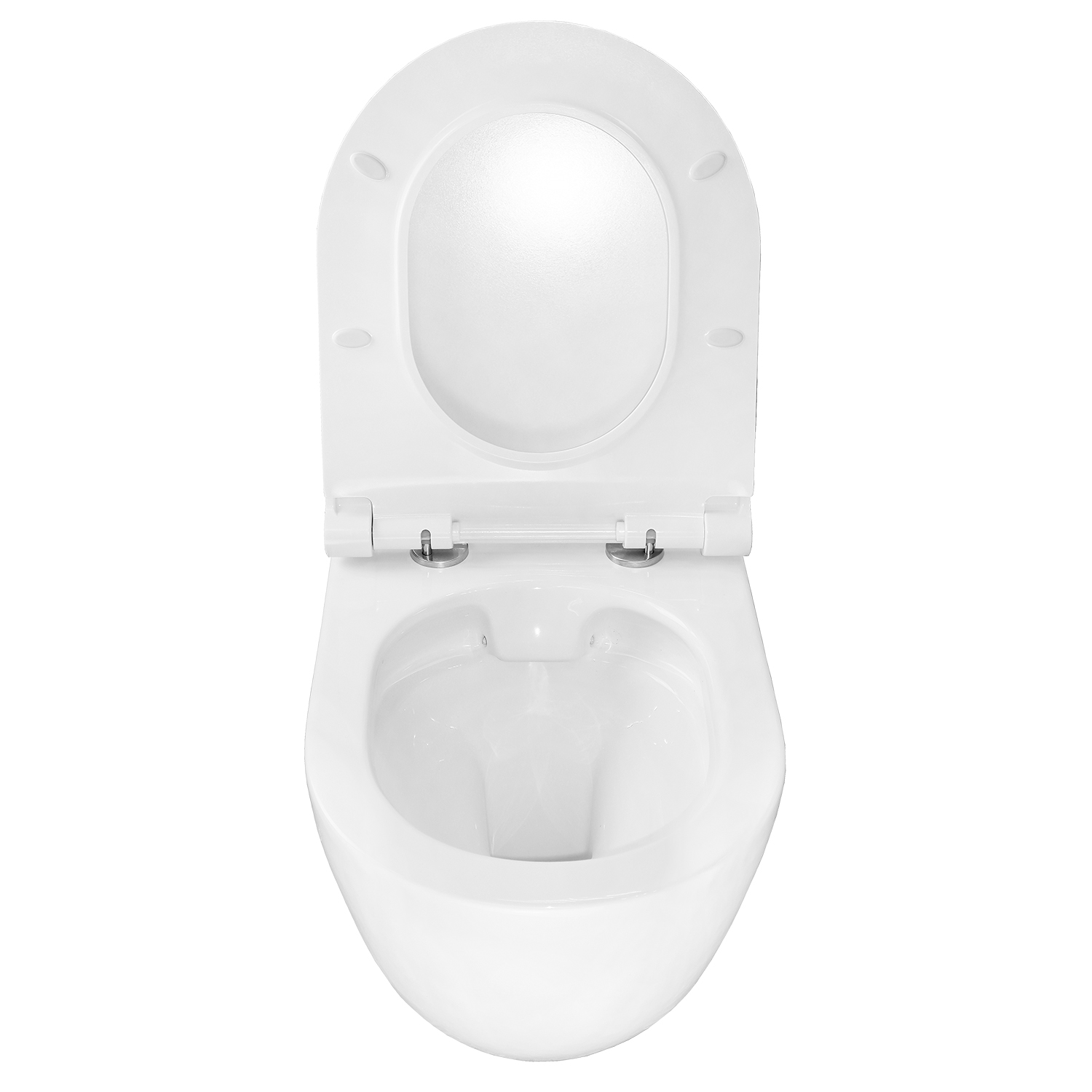 Унитаз подвесной Azario Geno 490х360х360 безободковый, с ультратонким сиденьем микроклифт (AZ2196D) — изображение 6