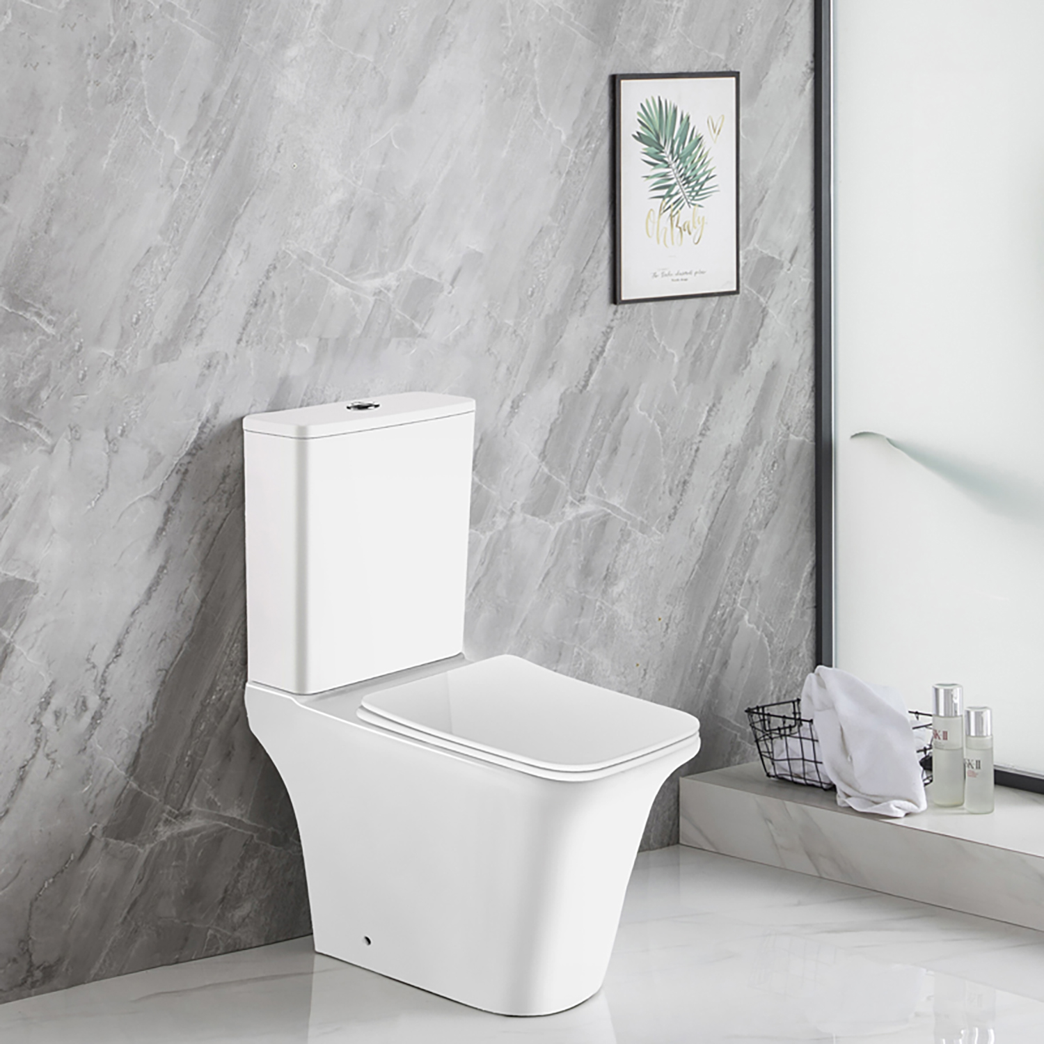 Унитаз-компакт Azario AVERO 660x360х820 напольный, безободковый с бачком и сиденьем микролифт (AZ-3121) — изображение 12