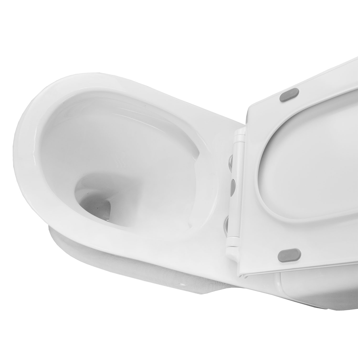 Унитаз-компакт AZARIO FRETTA ROUND 650x340x770 напольный, безободковый в комплекте с бачком и сиденьем микролифт (AZ-7121) — изображение 5