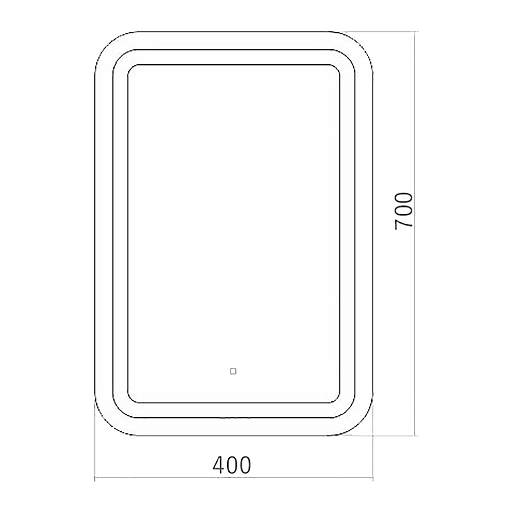 Зеркало AZARIO Мальта 400х700 LED-подсветка с диммером, сенсорный выключатель (ФР-00001372) — изображение 6