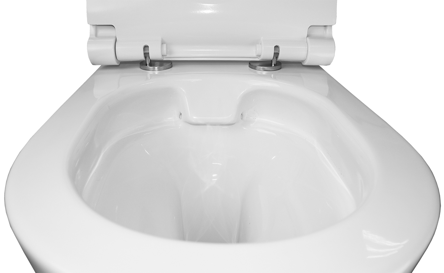 Унитаз подвесной Azario Geno 490х360х360 безободковый, с ультратонким сиденьем микроклифт (AZ2196D) — изображение 7