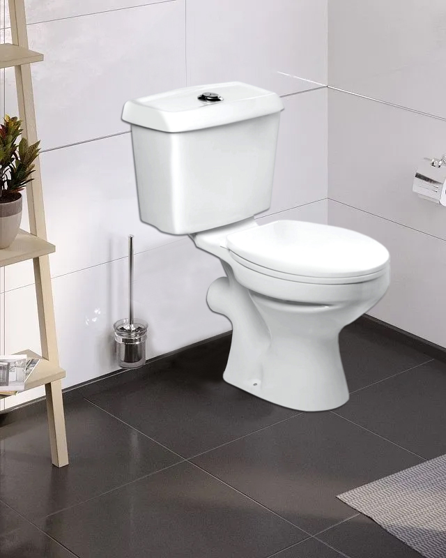 Унитаз-компакт Loranto 685x460x780 напольный, с сиденьем полипропилен, белый (CS-B1688) — изображение 3