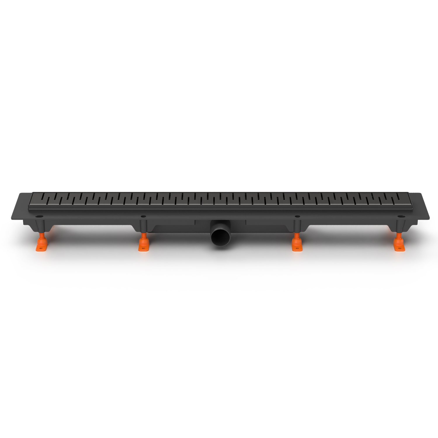 Душевой лоток AZARIO D40 Medium 550 мм, боковой слив, пластиковый, перфорированная решетка, черный (AZ-CH 550 MC) — изображение 2
