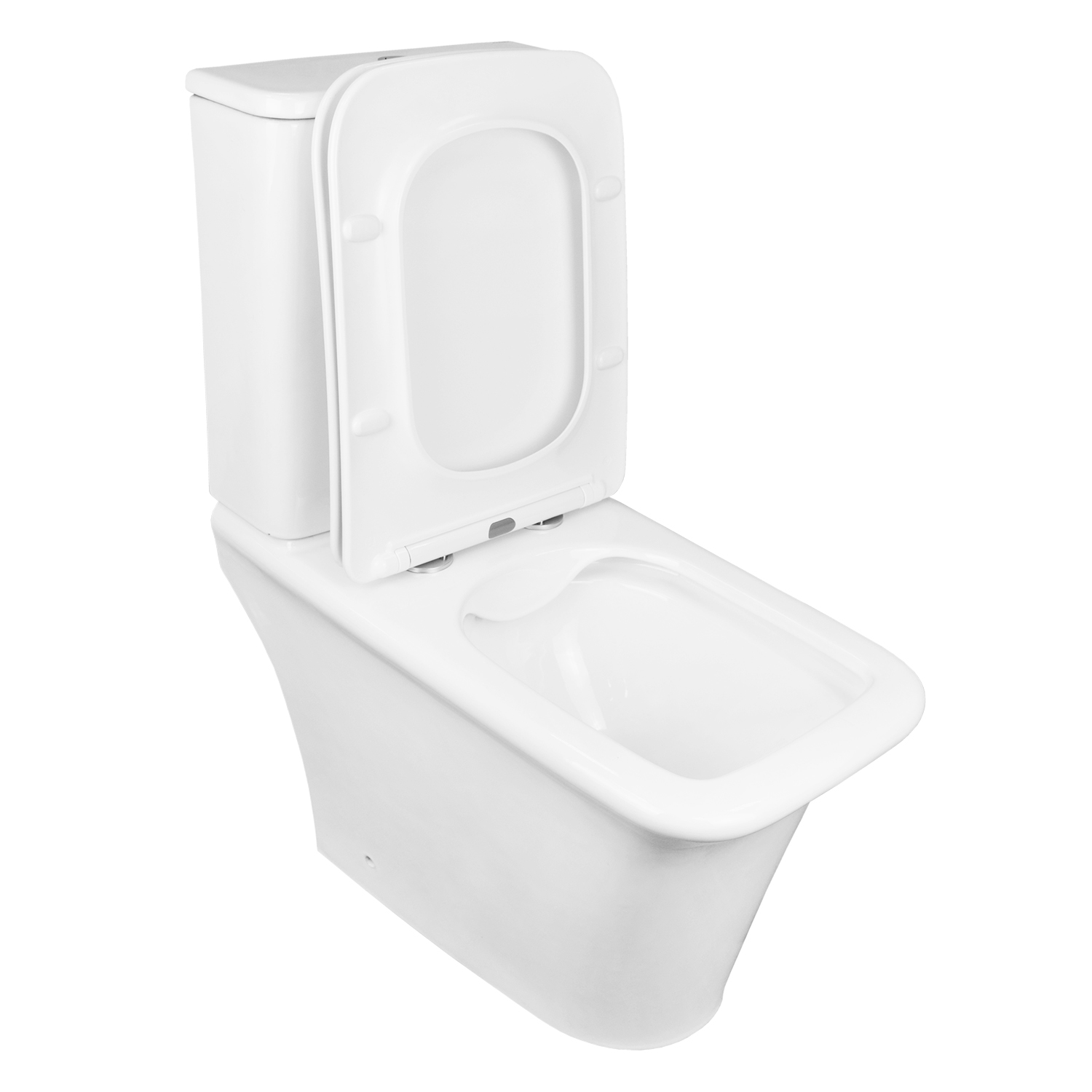 Унитаз-компакт Azario AVERO 660x360х820 напольный, безободковый с бачком и сиденьем микролифт (AZ-3121) — изображение 3