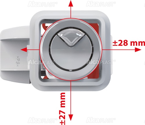 Выпускной комплект Alca Plast с двойной кнопкой, хром (SA08AS 1/2" CHROM) — изображение 2